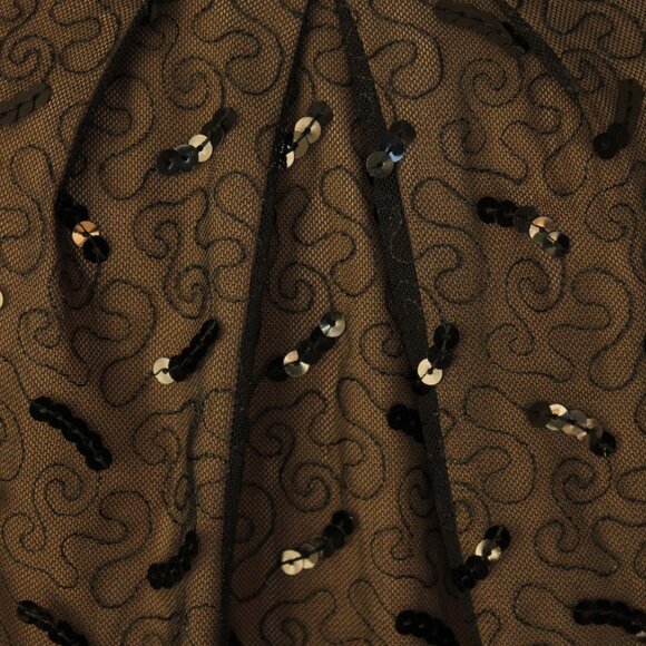 Jones New York Womens Top, New with Tags Black over Beige, Size 4, Sequins - Picture 3 of 11